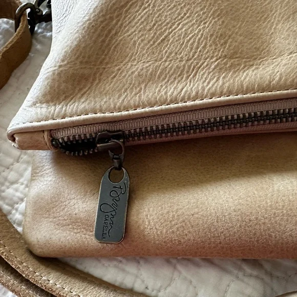 Authentic Brynn Capella Jenne Foldover Crossbody - tan (Gold Dust) MADE IN USA - Picture 14 of 16